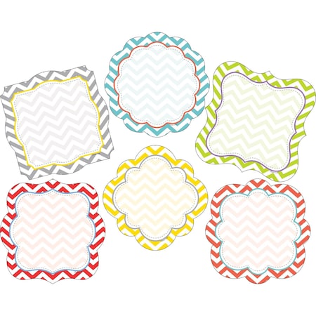 Barker Creek Chevron Beautiful Double-Sided Accents, Multi-Design Set, 72/Set 3712